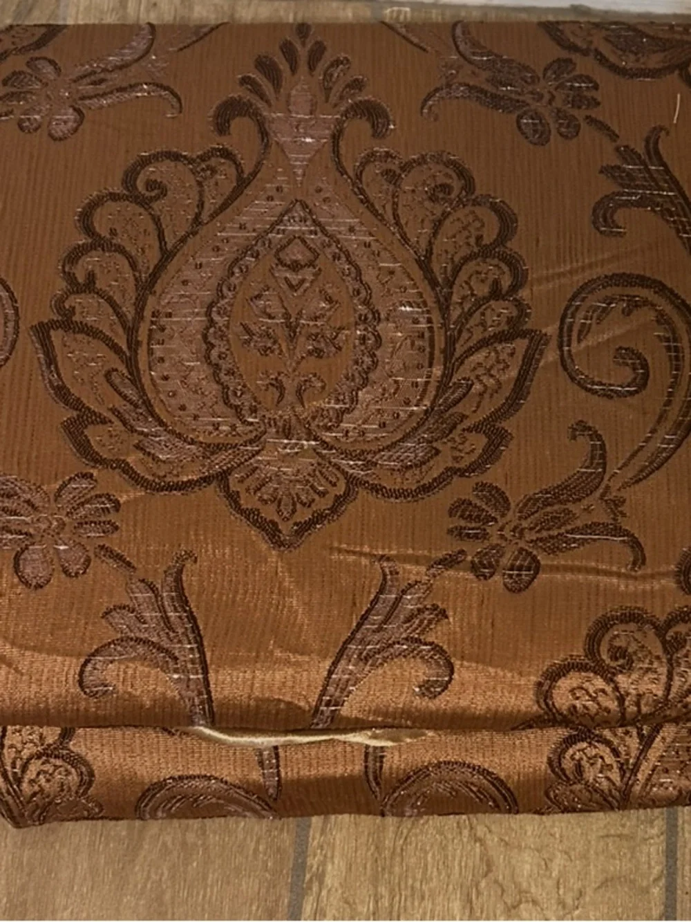 Brown Deluxe 2PCS Window Curtain Panel -  with attached valence 53